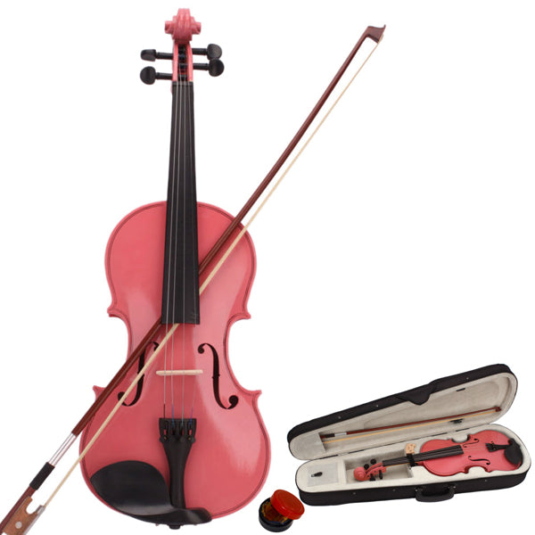 Violon rose et boîte Bow Rosin
