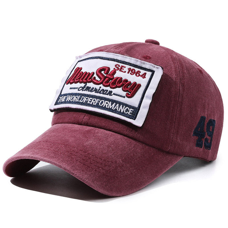 Letter-broidered Baseball Capversatile et facile à assortir