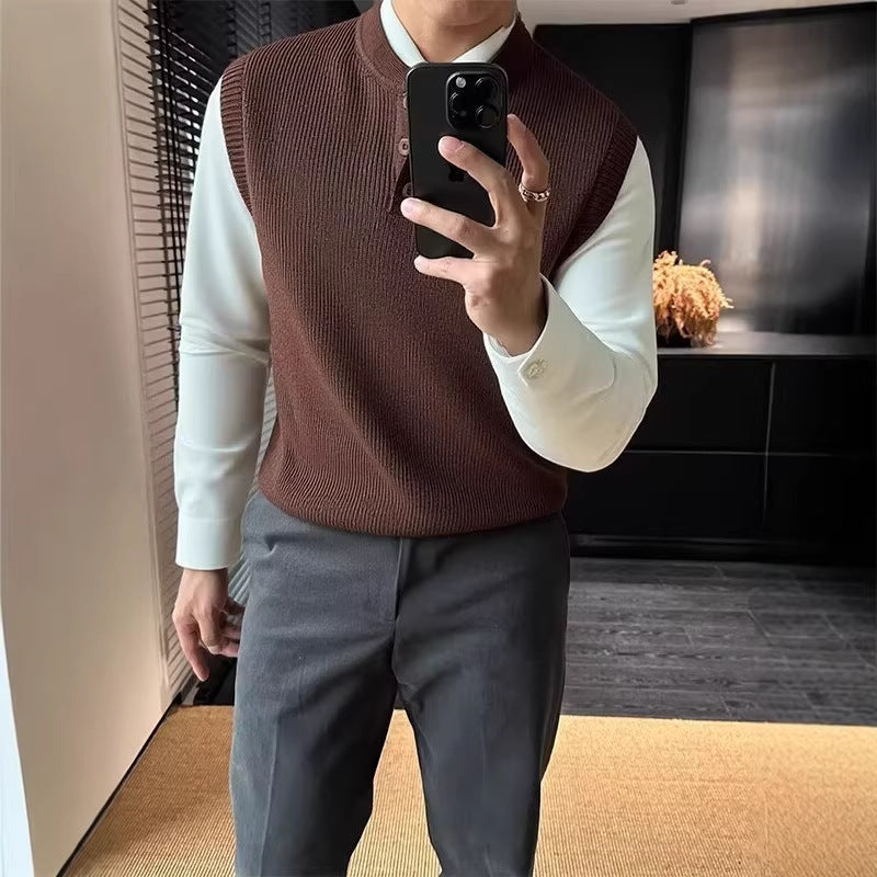 Léger luxe Business-casual Knit Vest