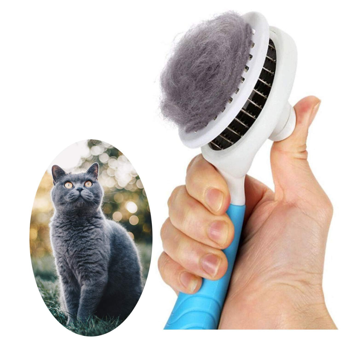 Brosse auto-nettoyante - Brosse pour chat Outil de massage pour le brossage de la peau F