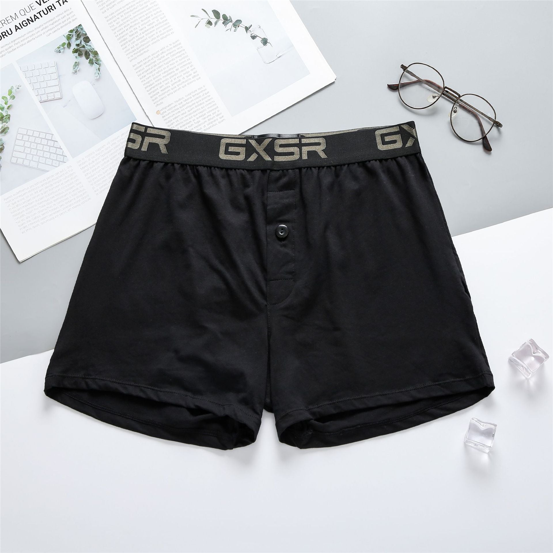 Pantalon à la maison pour hommes Pure coton taille basse Sous-vêtements respirants