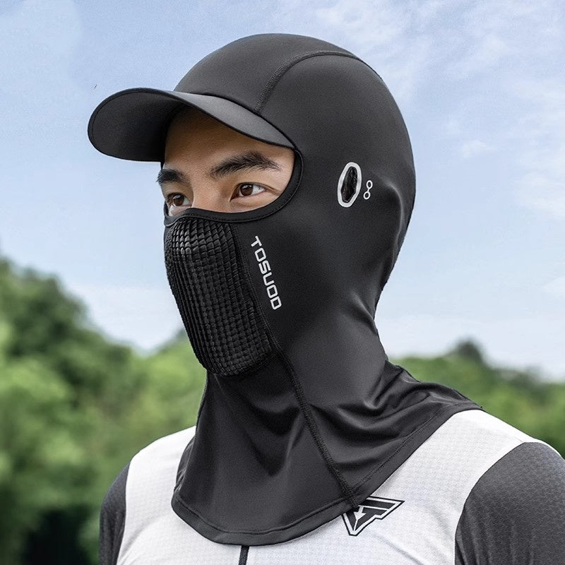 Ice Silk Masque de cyclisme en plein air pour hommes à l'épreuve du soleil