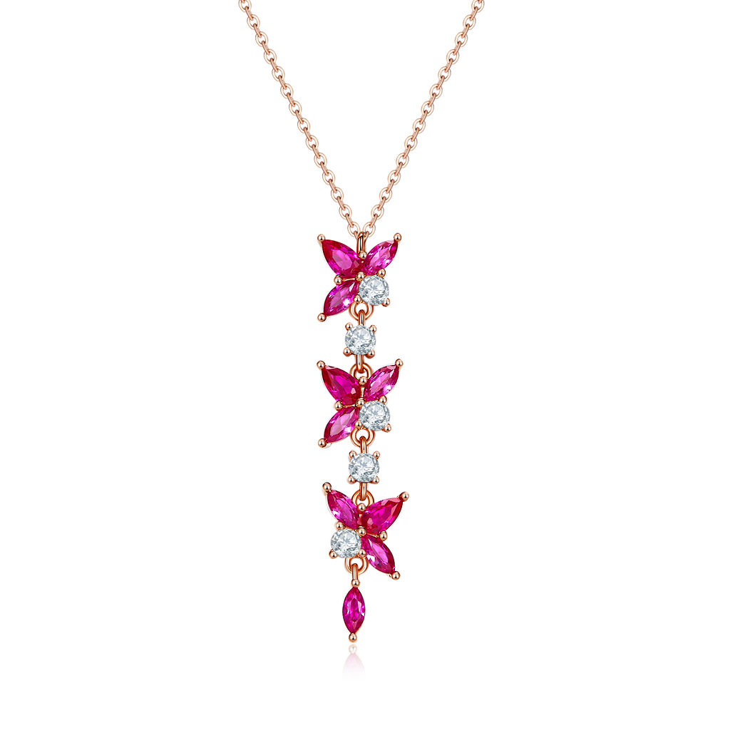 S925 Collier de chute en argent sterling Y