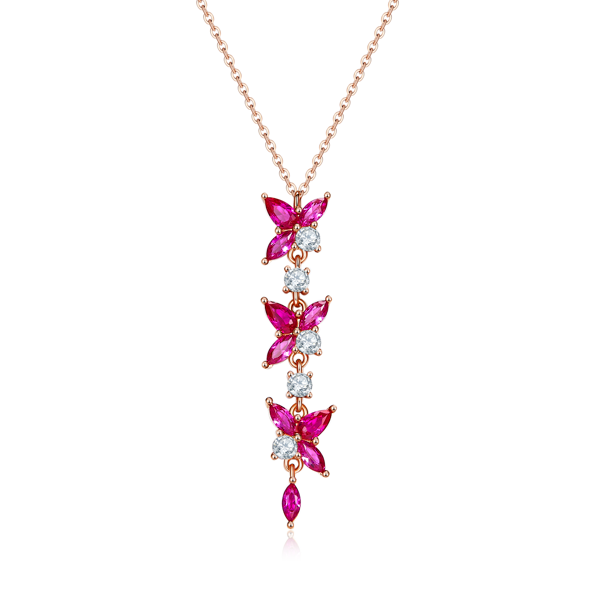 S925 Collier de chute en argent sterling Y