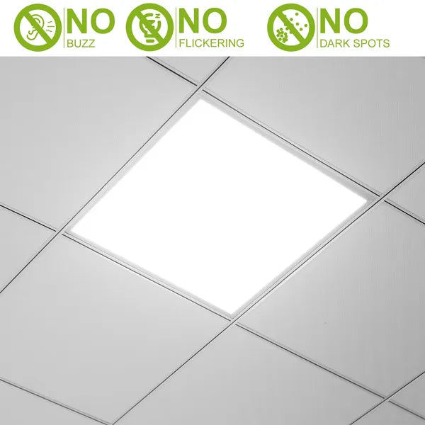 2 PCS 48W 2FT LED Panel Light 5800LM 7000K Ceiling Lighting 150W Equivalent LED Troffer Re