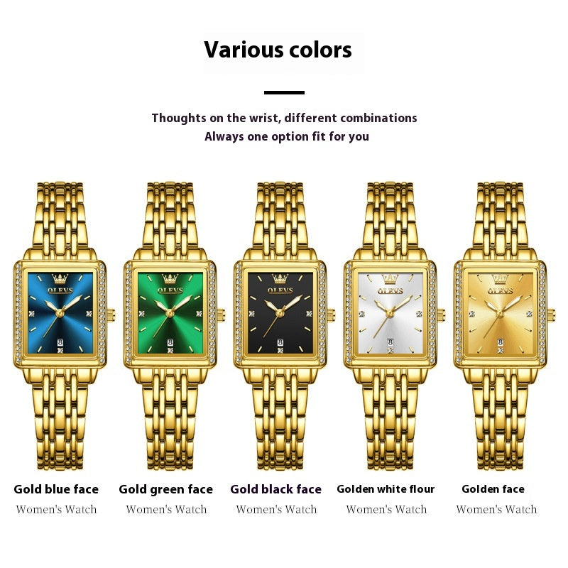 Montre Quartz de mode carrée simple pour femmes