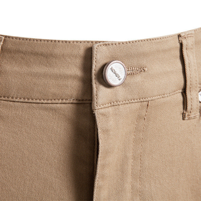 Pure Cotton Men's Casual Straight-Leg Pantalons Respirants Pantalons Hommes Jeunes Busines