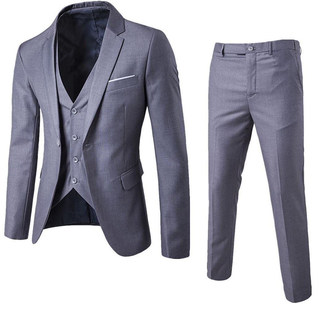 Hommes style coréen Slim-fit Business Ensemble de trois pièces