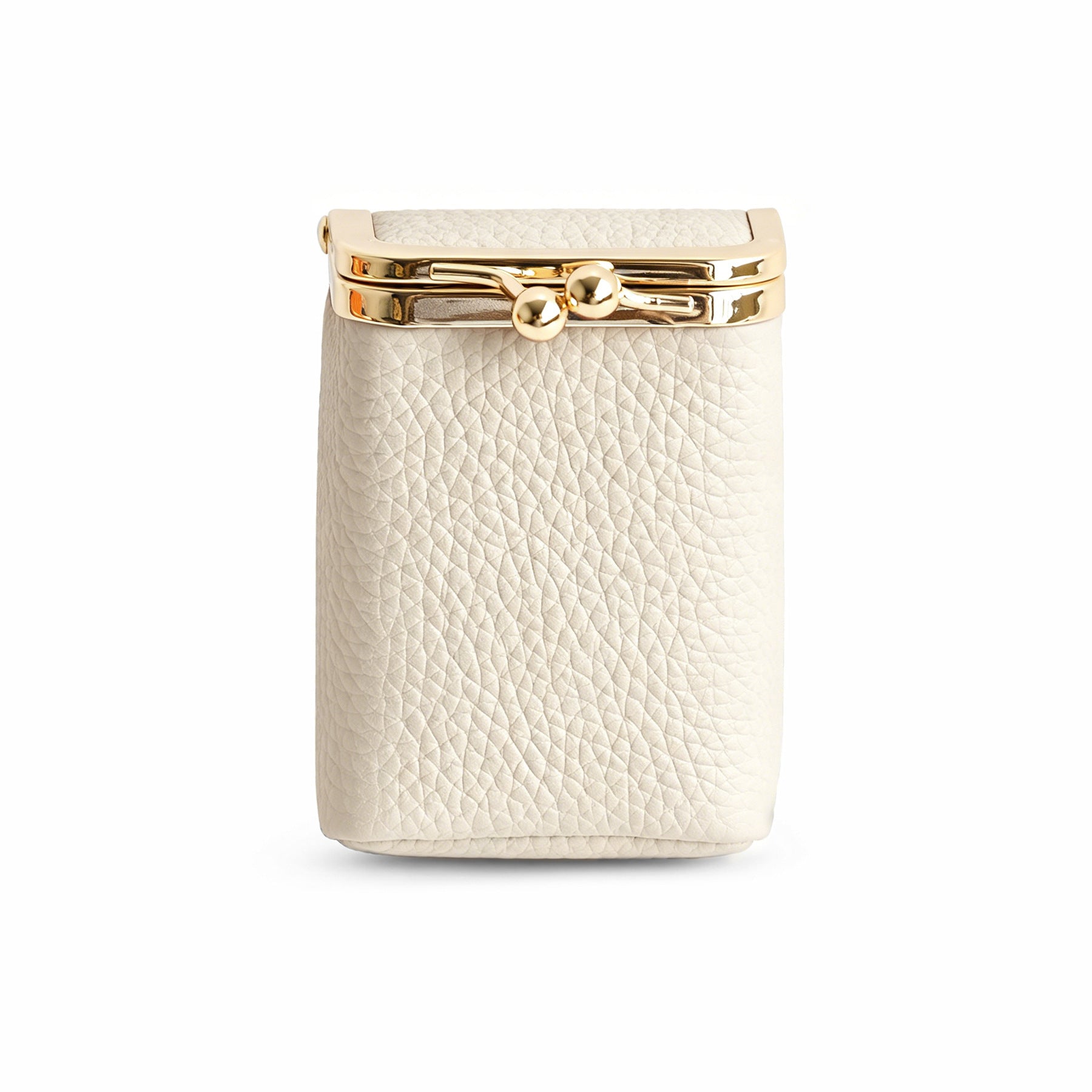 Mini sac rouge à lèvres en cuir
