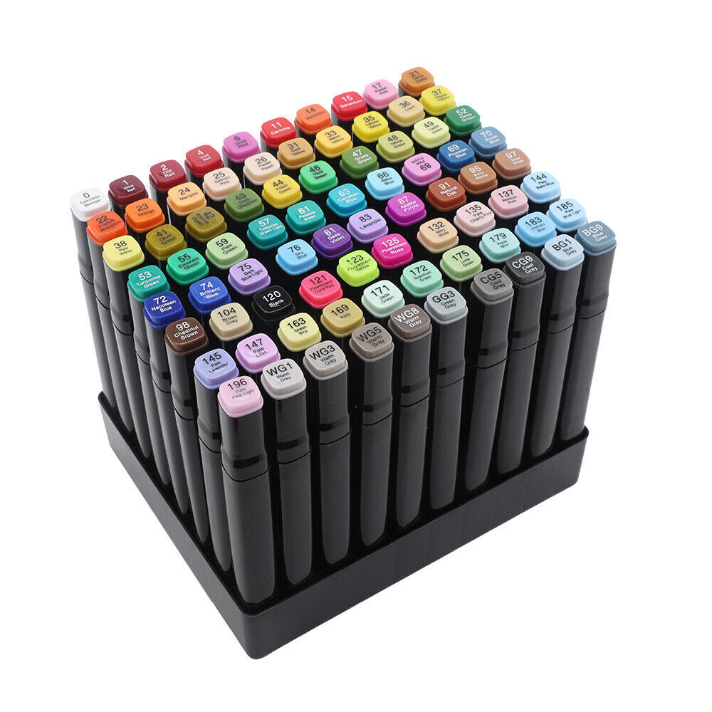80 Farbe Acrylstifte Marker Set Stylo permanent bricolage Graffiti Sketch Dual Pen