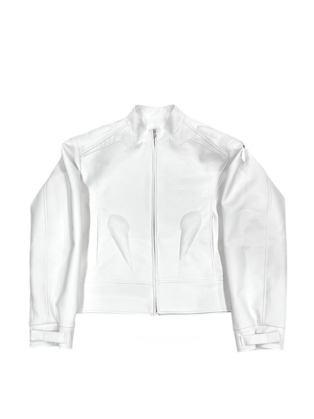 Veste en cuir métal design graphique Veste