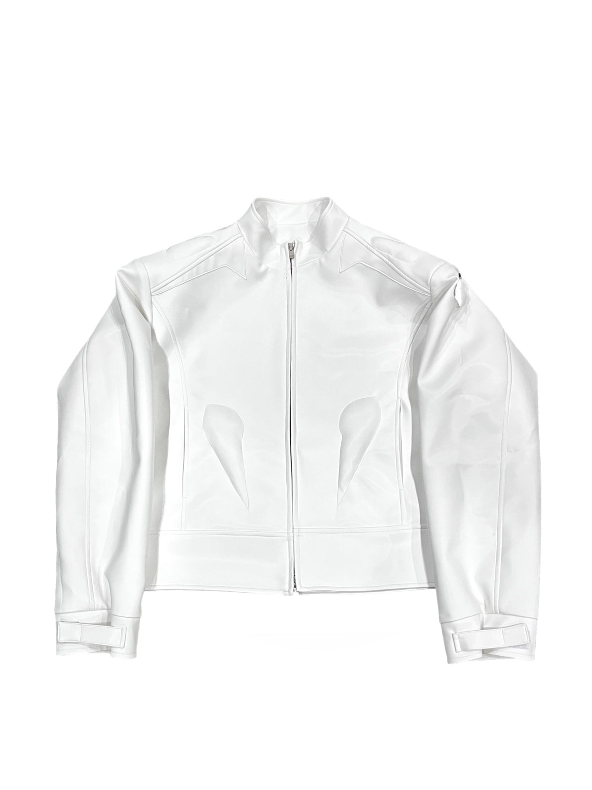 Veste en cuir métal design graphique Veste