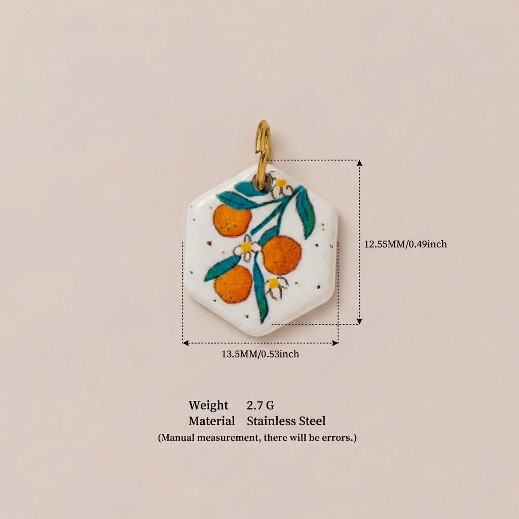 Accessoire pendentif à imprimé floral
