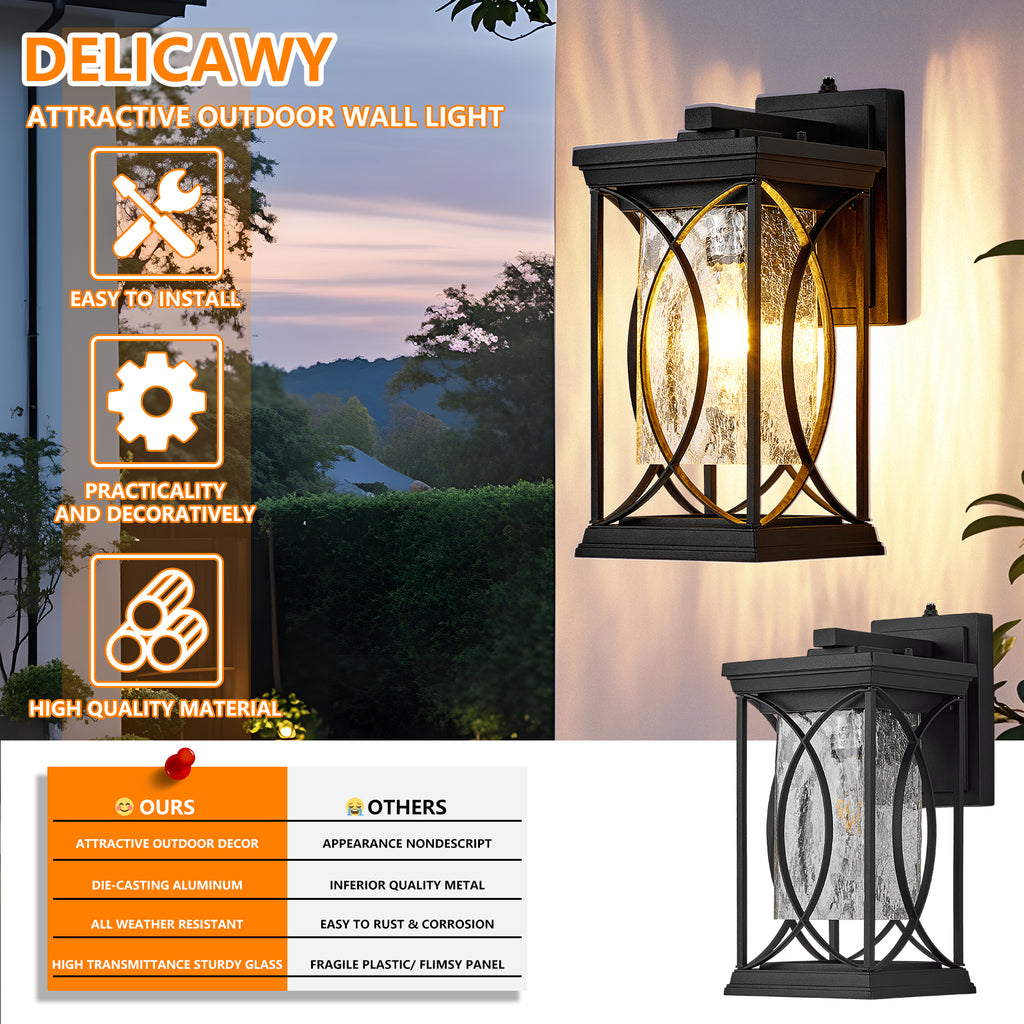 Oil Rubbed Bronze Porch Light Dusk to Dawn Outdoor Wall Lantern Small Modern Outdoor Light
