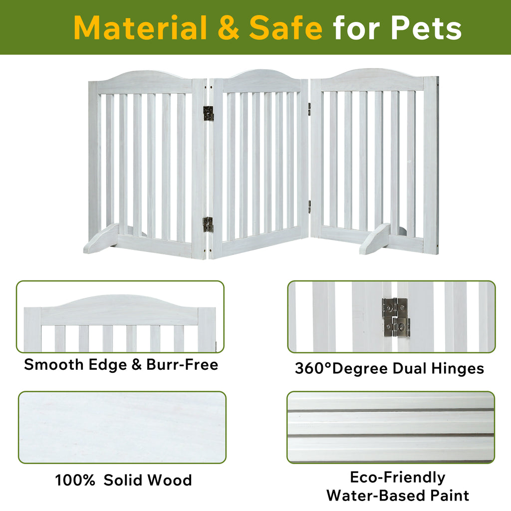 Porte pliable pour chiens en bois
