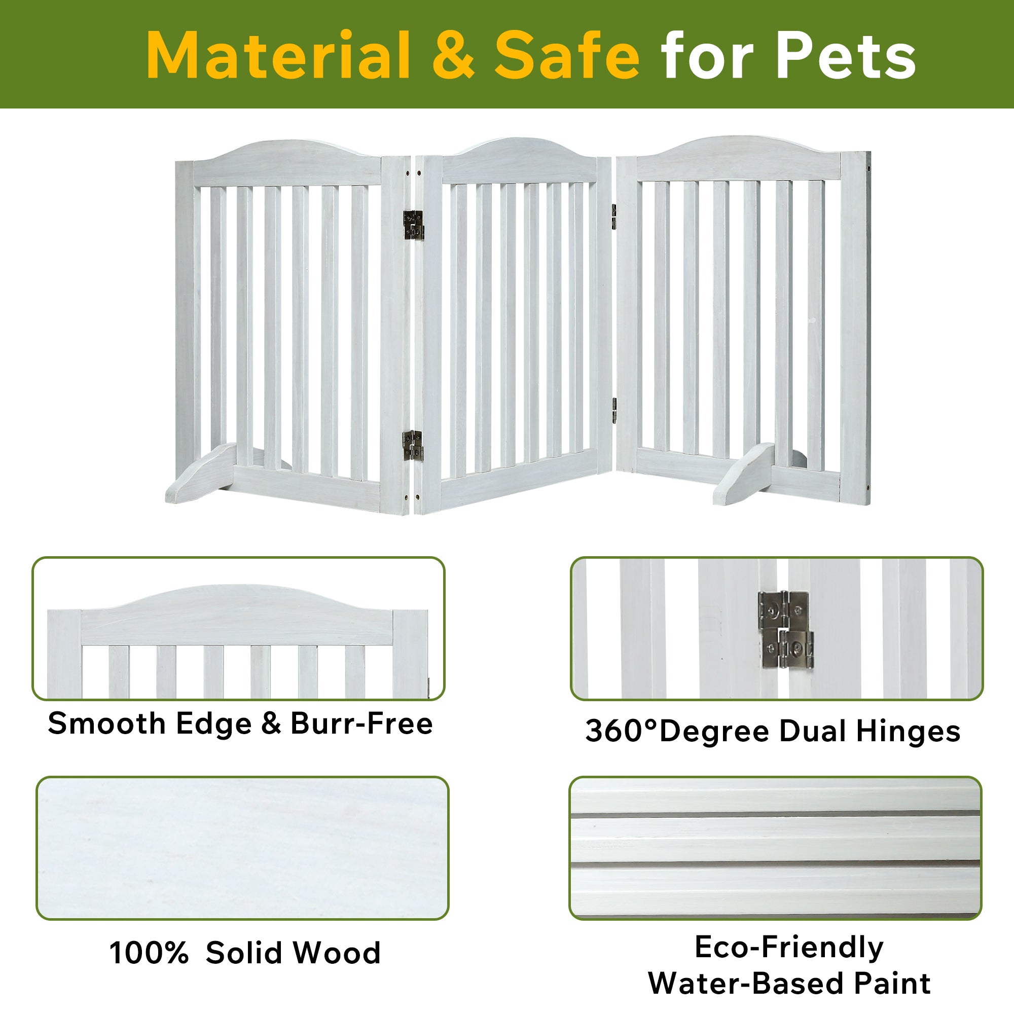 Porte pliable pour chiens en bois