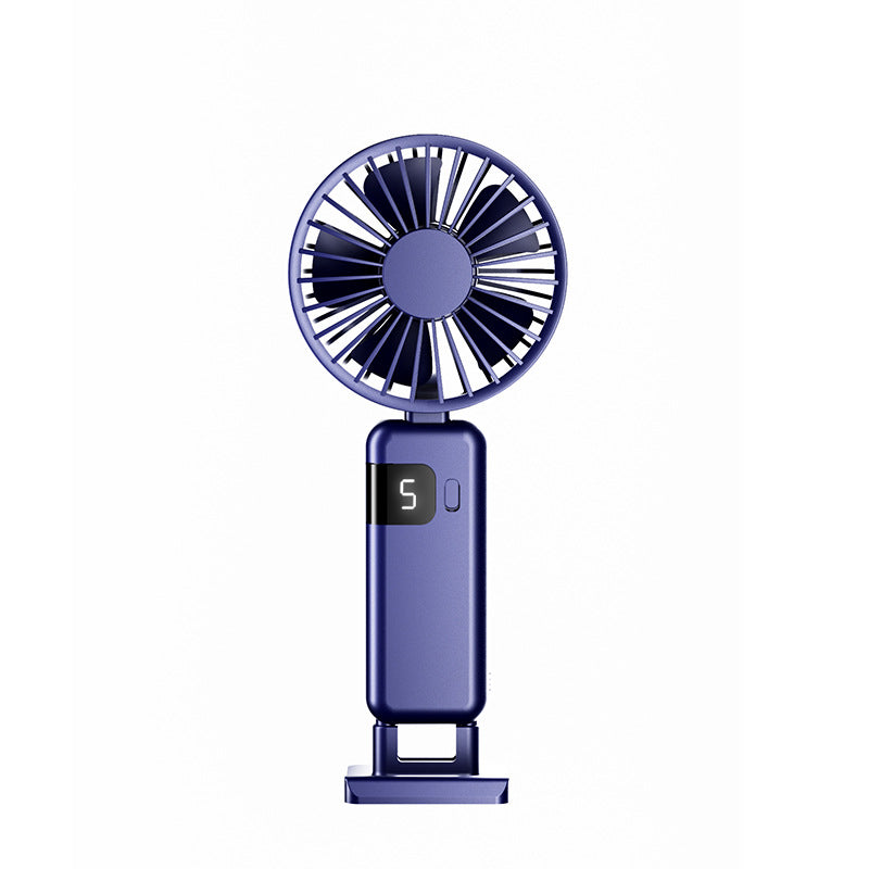 Ventilateur portatif 5 vitesses avec affichage numérique batterie de lithium rechargeable