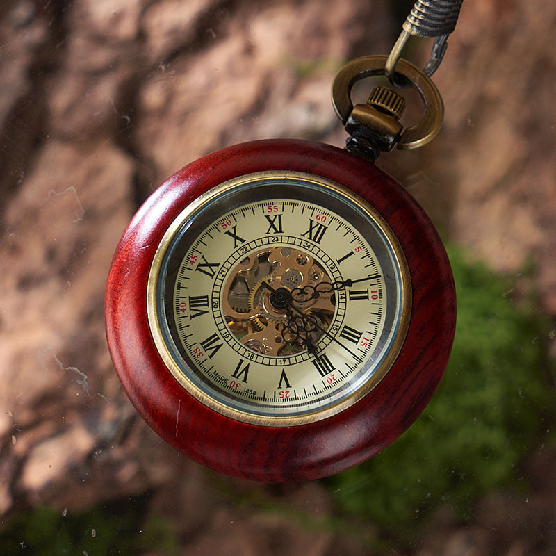 Petite montre de poche mécanique automatique Ahogany