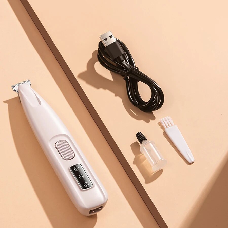 Paw Trimmer de chien avec lumière LED entièrement imperméable aux cheveux de chien avec affichage LED Clip de chien
