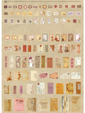 Stickers Matériel de bricolage Compte Littéraire Rétro 200 feuilles dans 4 styles