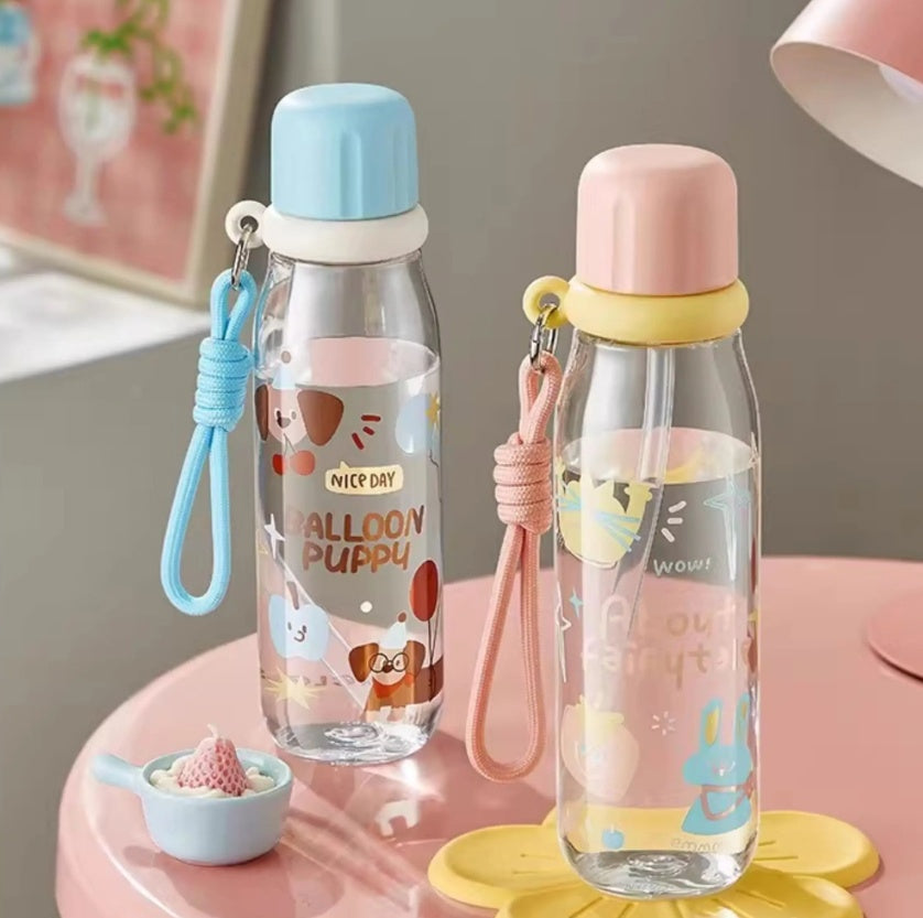 Coupe en paille pour les enfants Bouteille d'eau portable mignonne pour les étudiants