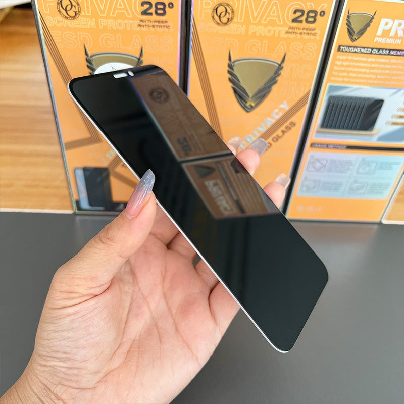 Anti-peep Film HD 8 Protecteur d'écran en verre 12pro trempé pour téléphone portable