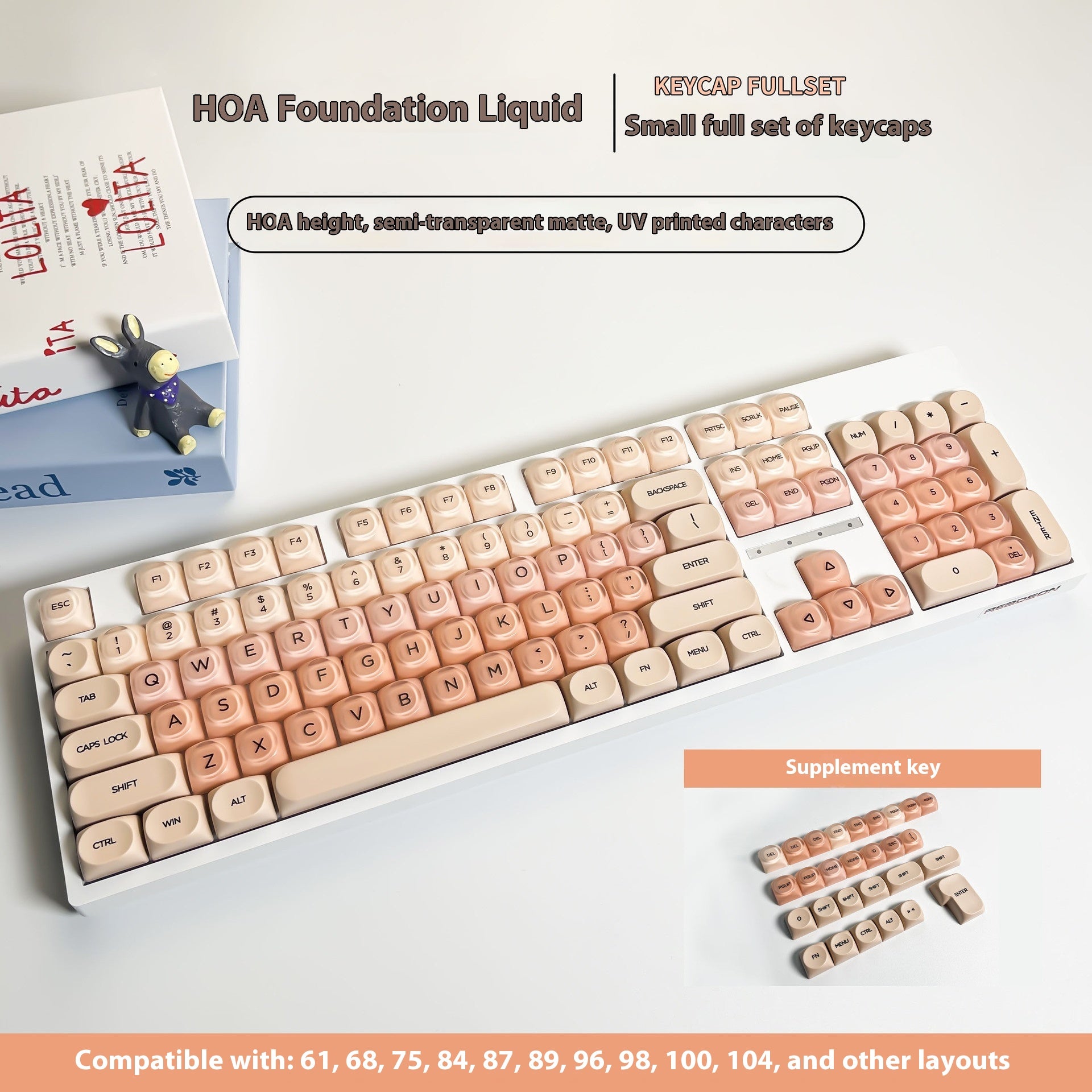 Liquid Foundation Petit ensemble complet Boxed Fit Keyboard mécanique Keycaps