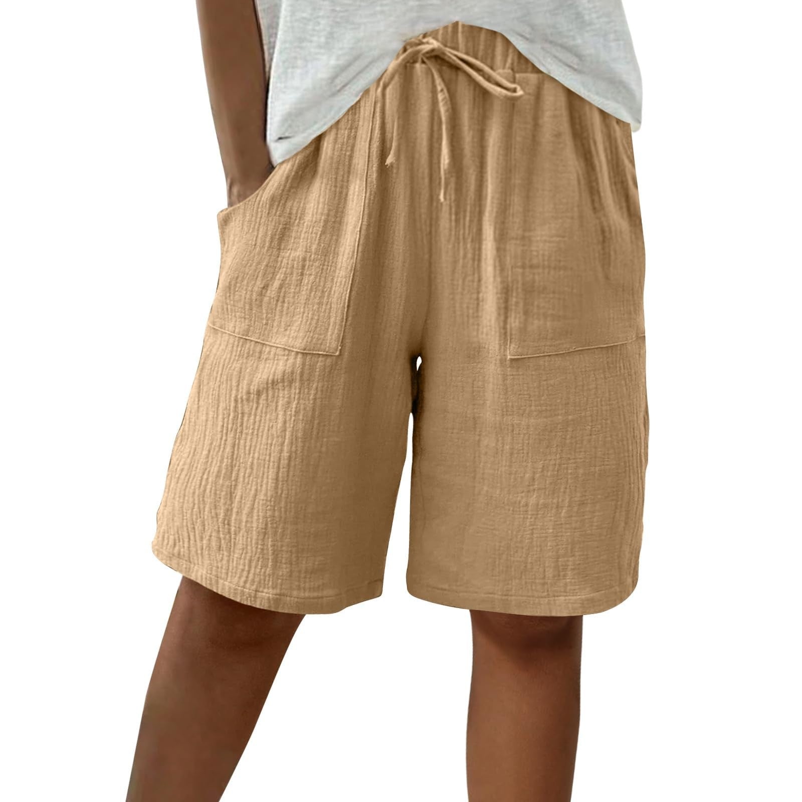 Short en coton lin