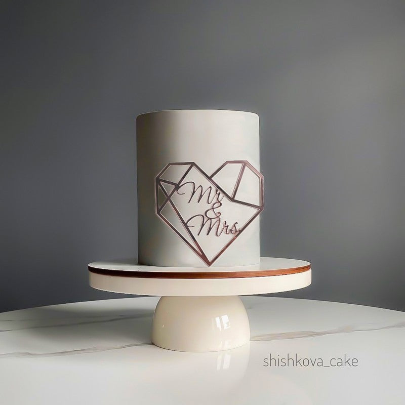 Proposition de mariage d'amour Insertion de gâteau acrylique