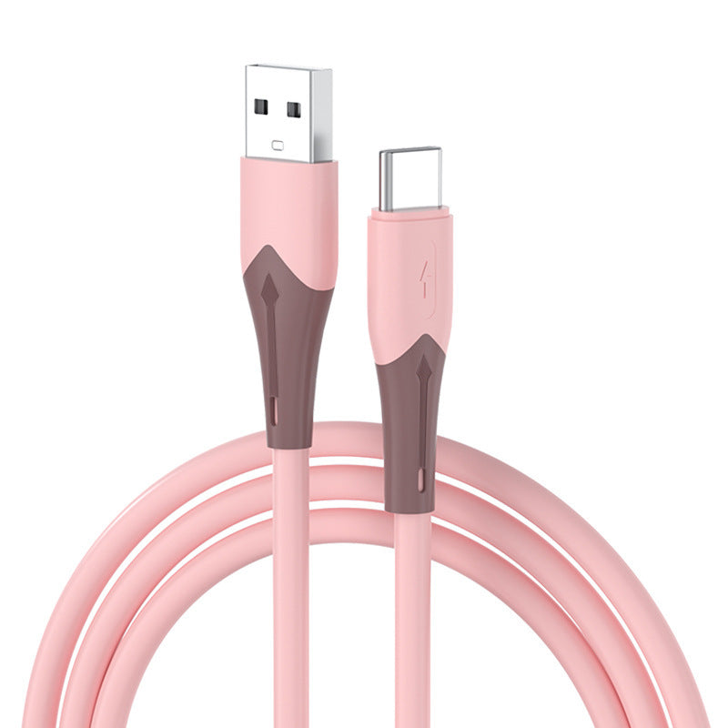 Câble de données en silicone liquide Jane Type-C adapté pour téléphone mobile sur ligne de charge rapide Hua