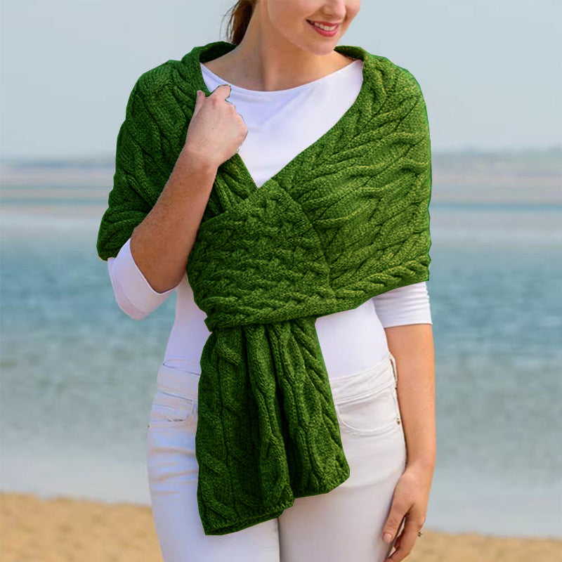 Fashionable femmes tricoté écharpe de châle