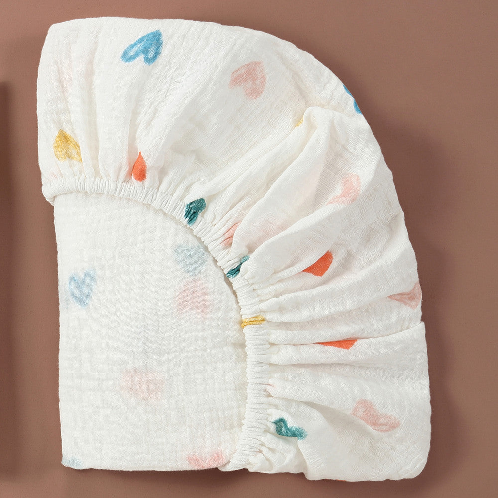 Feuille de gauze en coton intégral, imprimée pour bébé européenne et américaine