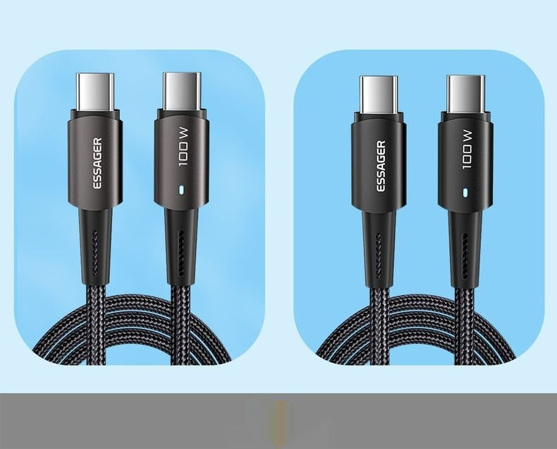Câble de données à charge rapide PD100W pour téléphone portable Typec Chargement rapide