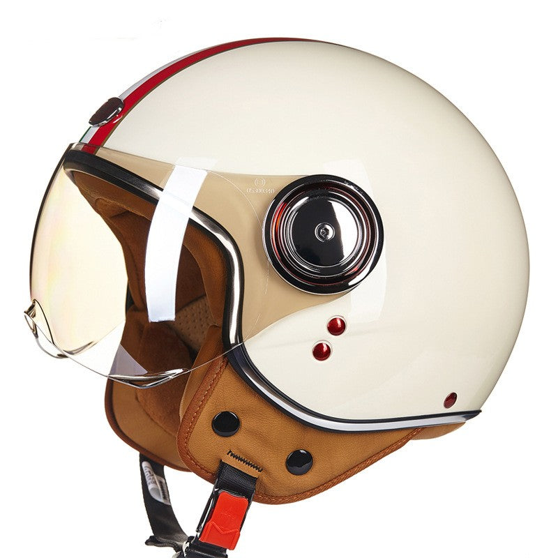 Demi casque de voiture de batterie léger semi-couvert rétro