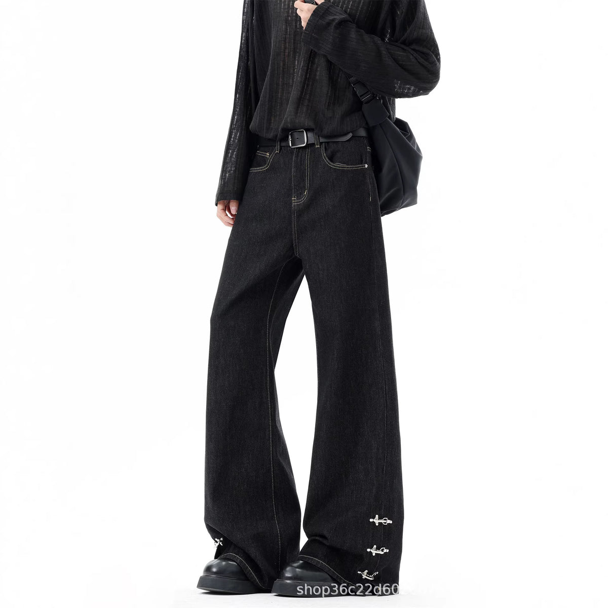 Pantalons de denim cru vintage de style américain haut de gamme