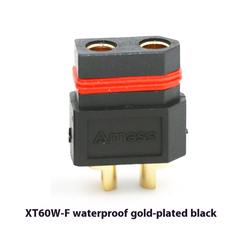 XT60W-M F mâle et femelle connecteur imperméable plaqué or noir haut courant modèle A