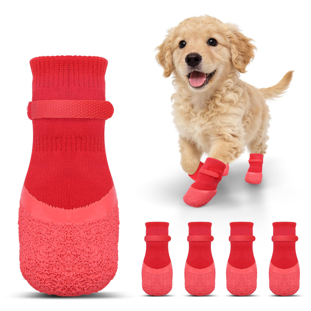 Chaussettes antidérapantes pour chiens pour planchers de bois franc pour empêcher les pattes de colle