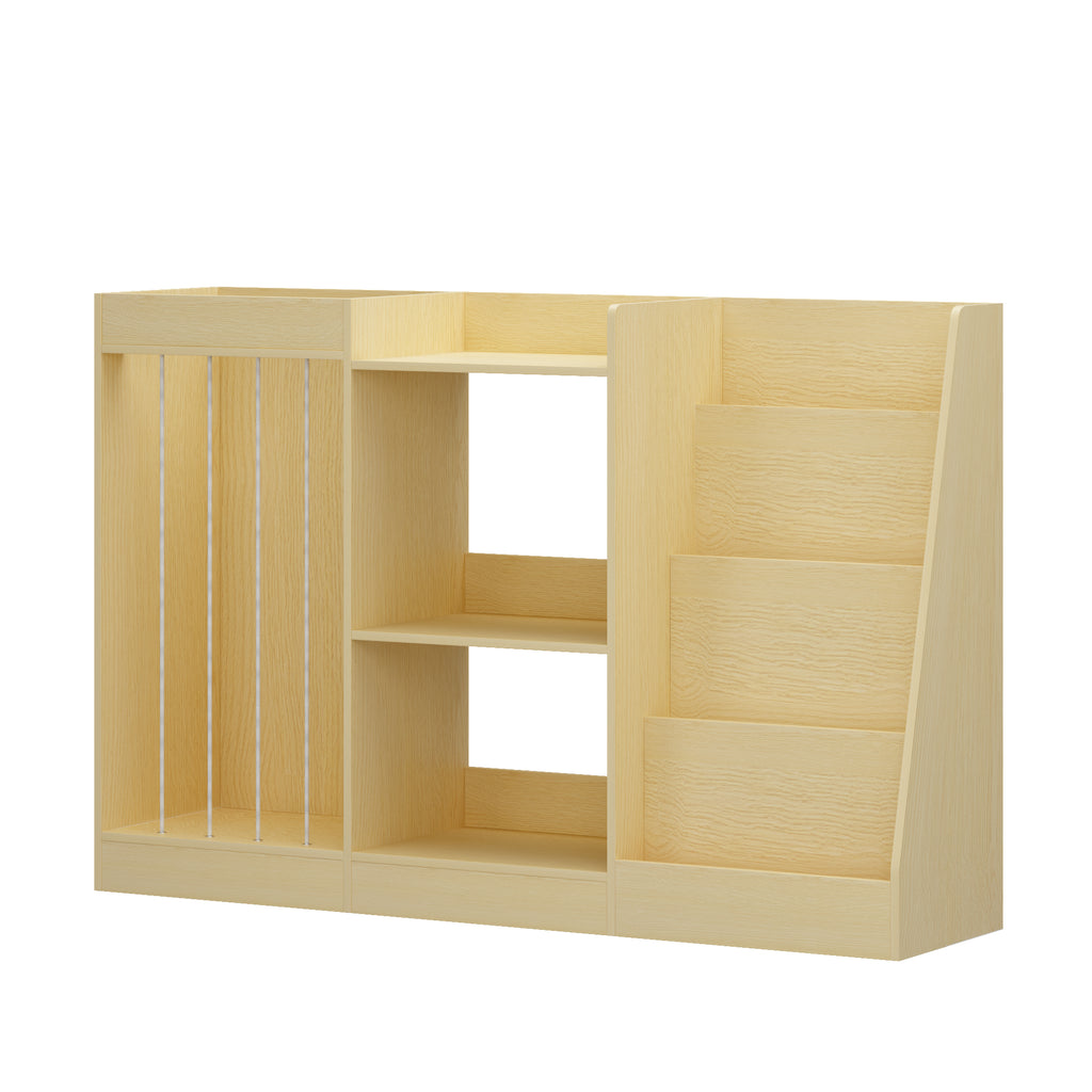 3-en-1 Bibliothèque pour enfants et rangement de jouets