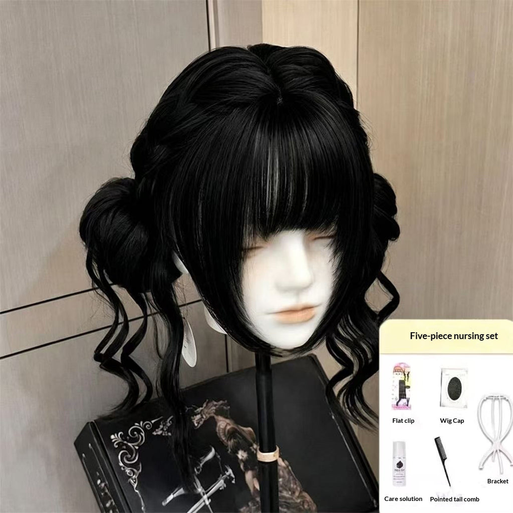 Long Wavy cheveux mignons de style Bun pour les femmes