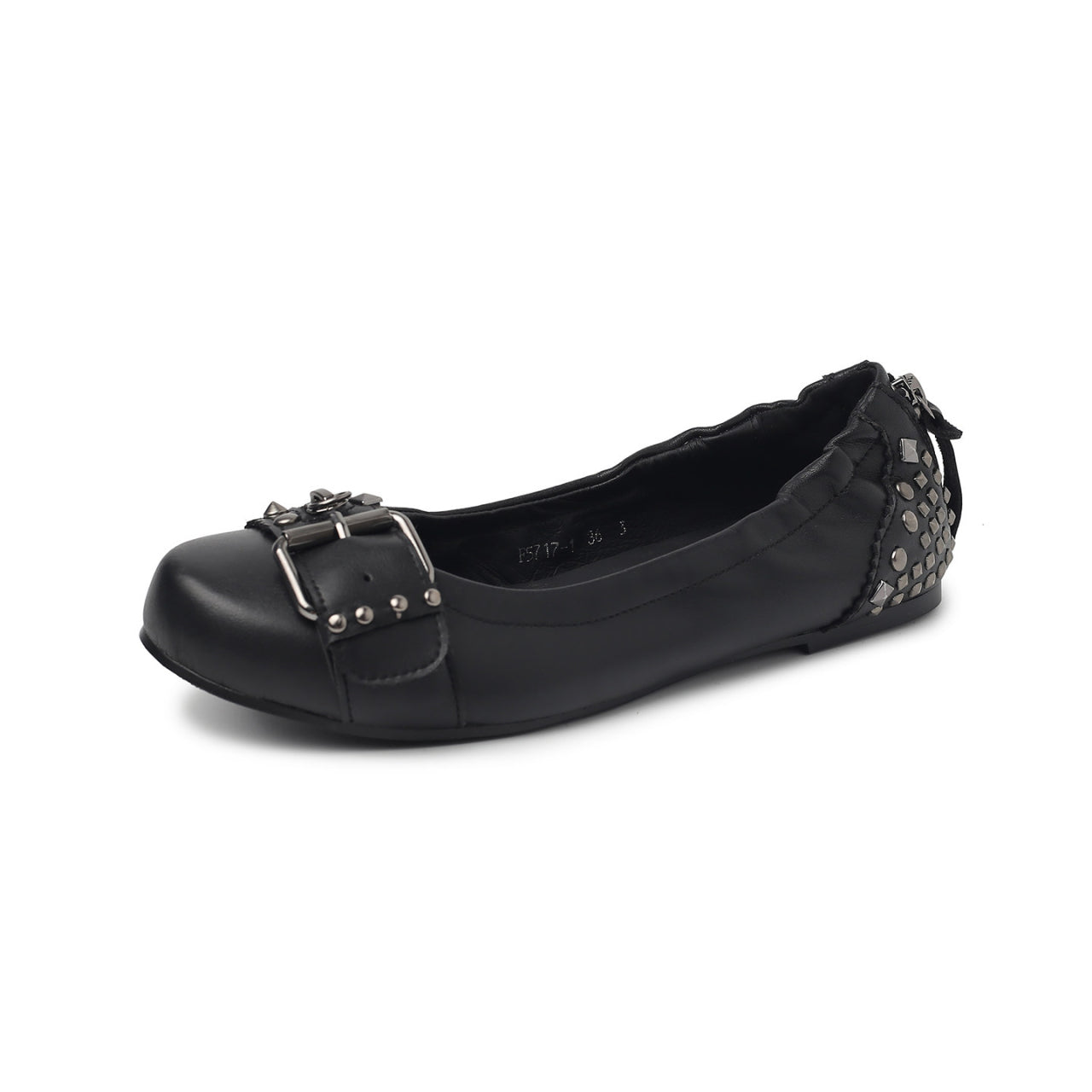 Femmes Dark Y2K Punk Studded Ballet Flats