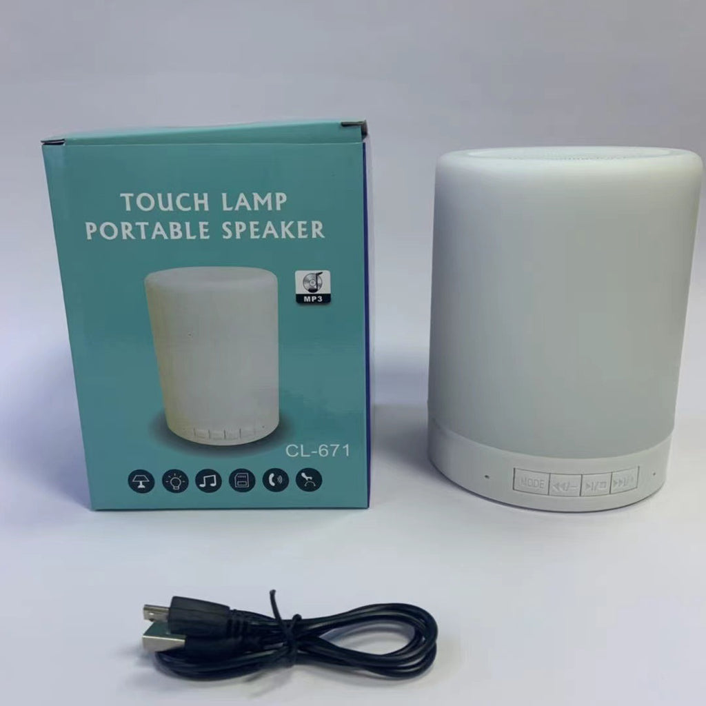Haut-parleur Bluetooth de bureau pour la chambre à coucher avec 7 couleurs Patting Light sans fil Bluetoo