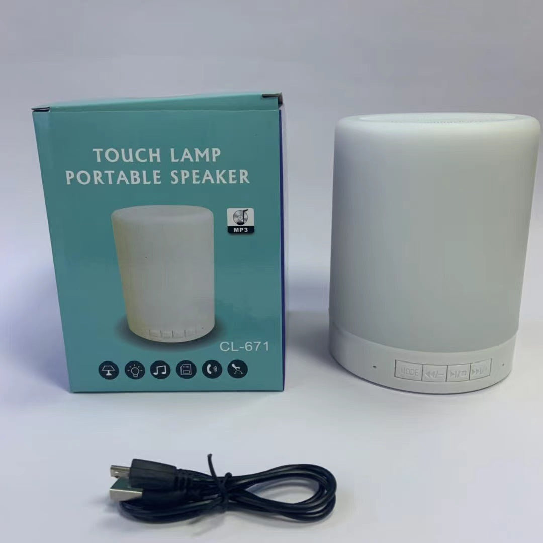 Haut-parleur Bluetooth de bureau pour la chambre à coucher avec 7 couleurs Patting Light sans fil Bluetoo