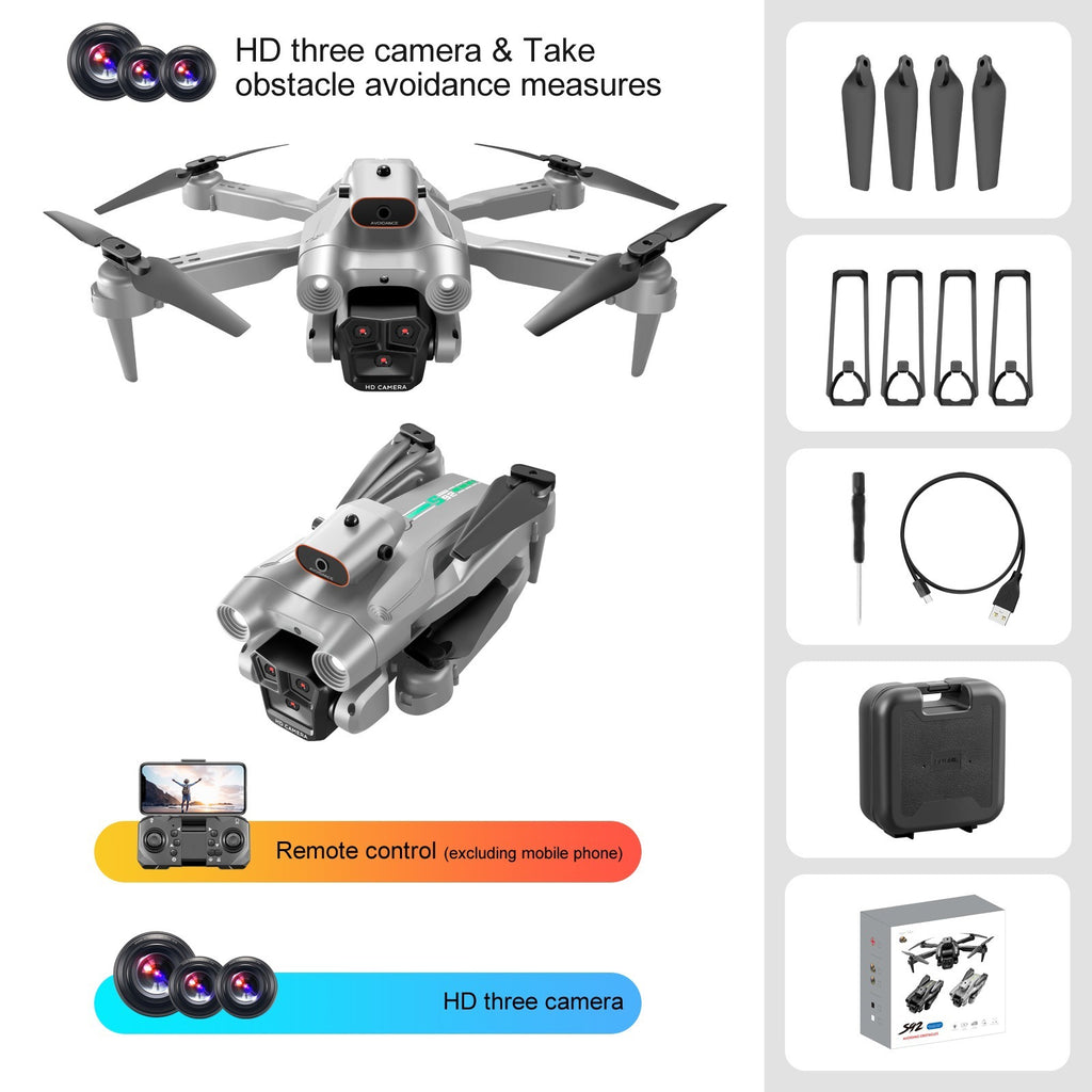 S92 Véhicule sans pilote télécommandé Double trois caméras Positionnement optique Quadco