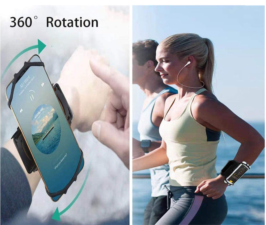 Poignée amovible en silicone pour téléphone portable Armband Wrist Bag Multifonctionnel Arm Sleeve