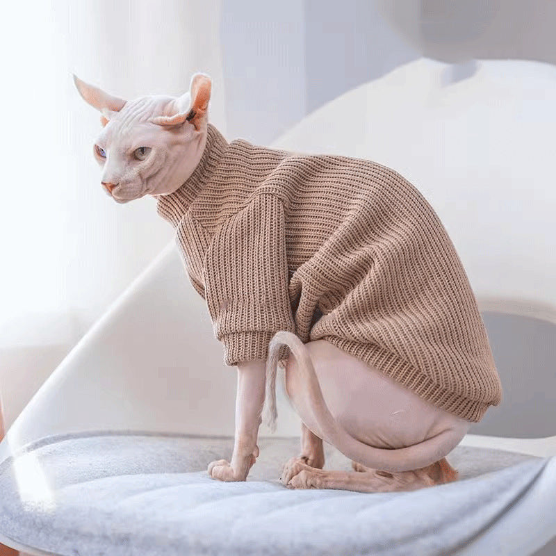 Sphynx Cat chaud Chandail doux vêtements pour les chats sans cheveux Devon Rex