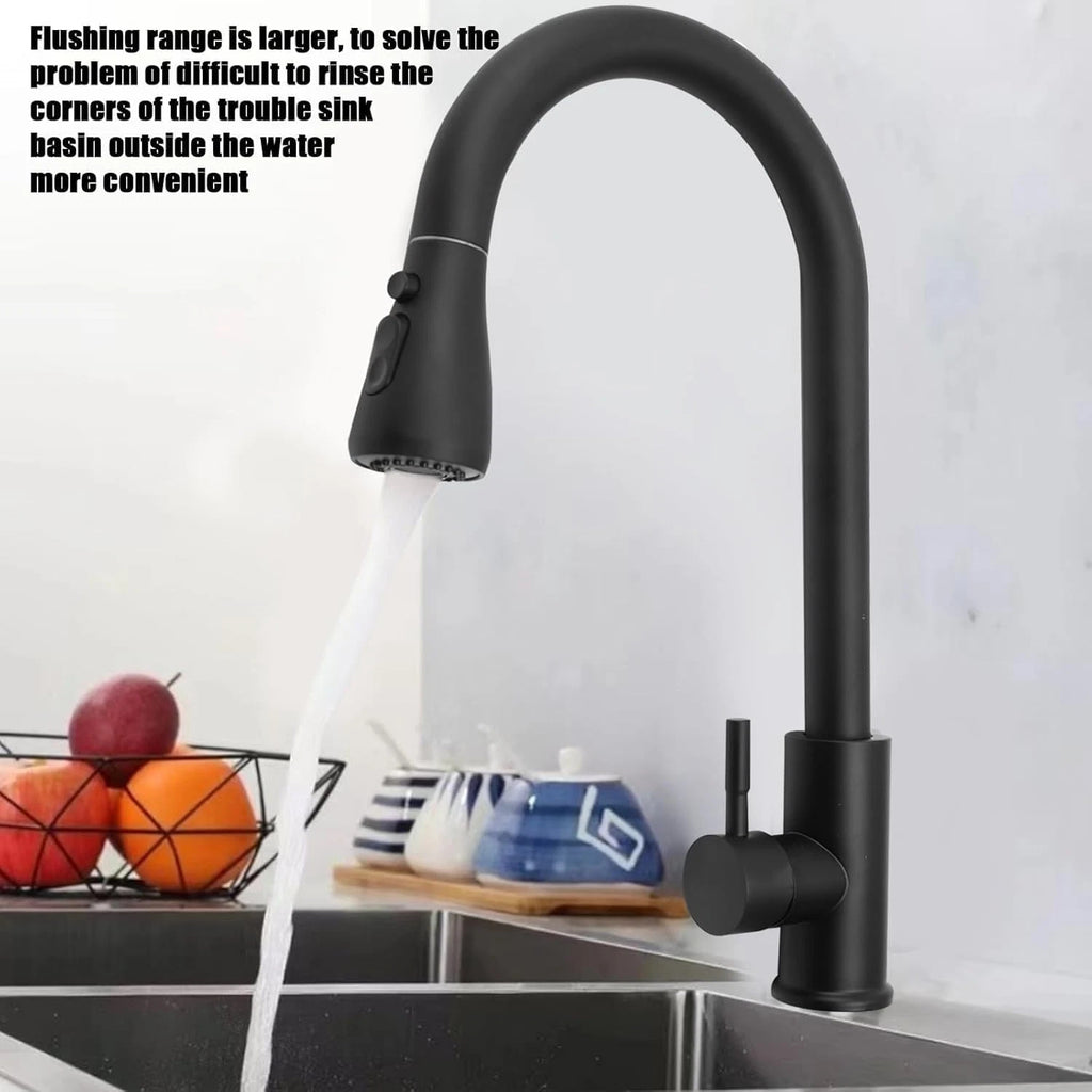360 Robinets de mélangeur d'évier de cuisine tirer Spout Spray à levier unique moderne Mono Tap