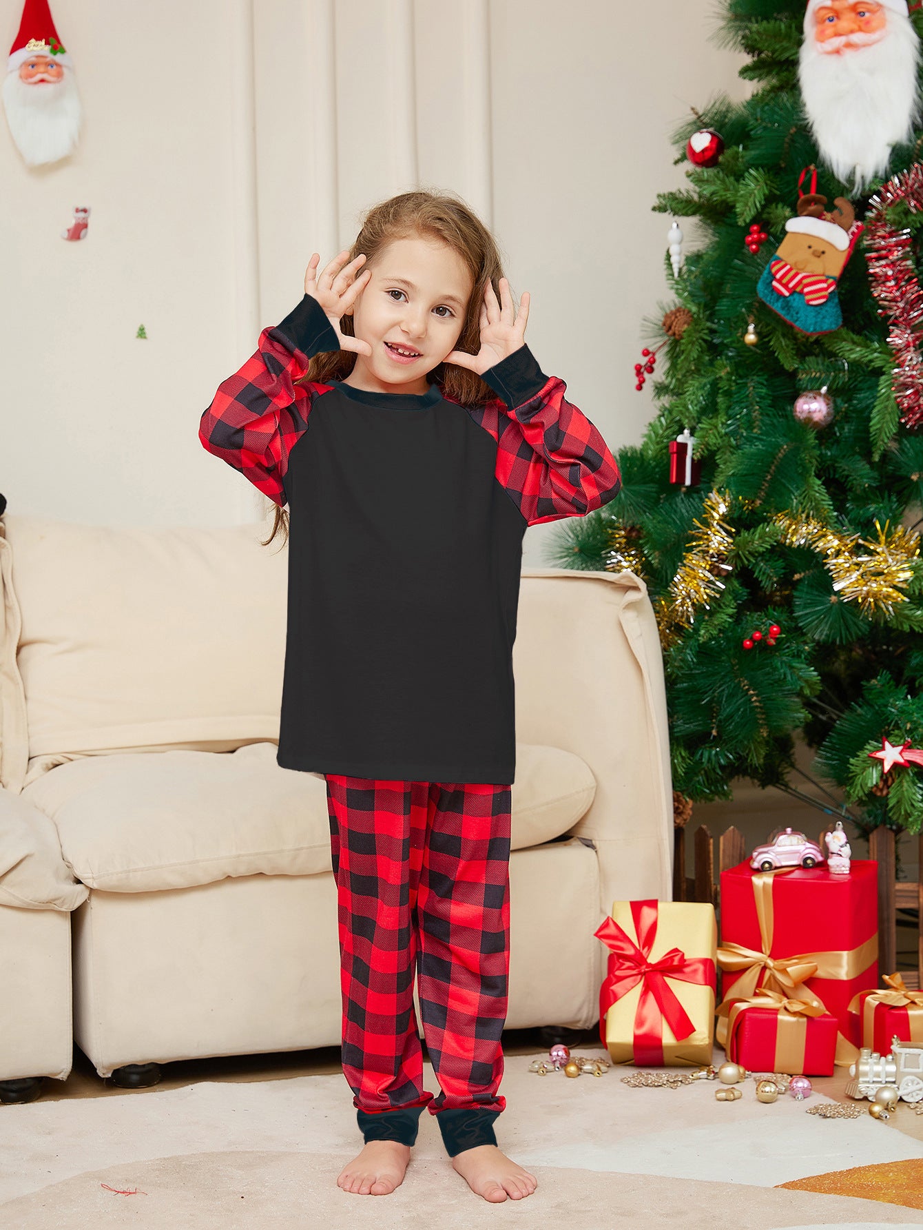 Pyjama de pyjama imprimé Plaid