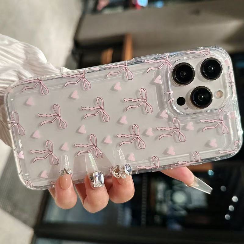 Fille Bow Étui de téléphone tout compris résistant à la chute