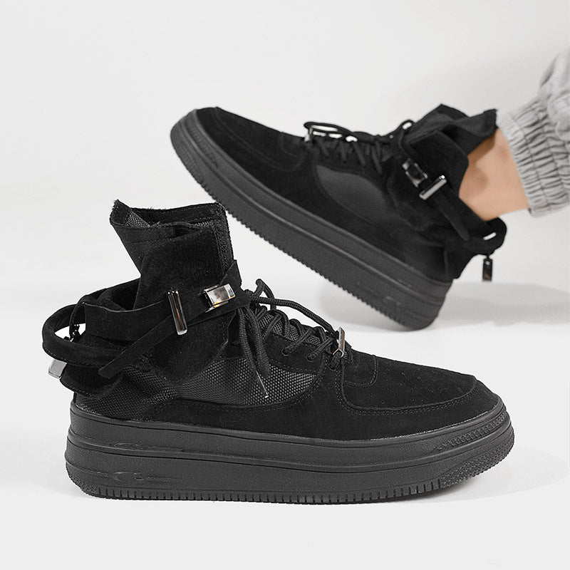Bottes en cuir British-style Mid-top Casual Sneakers