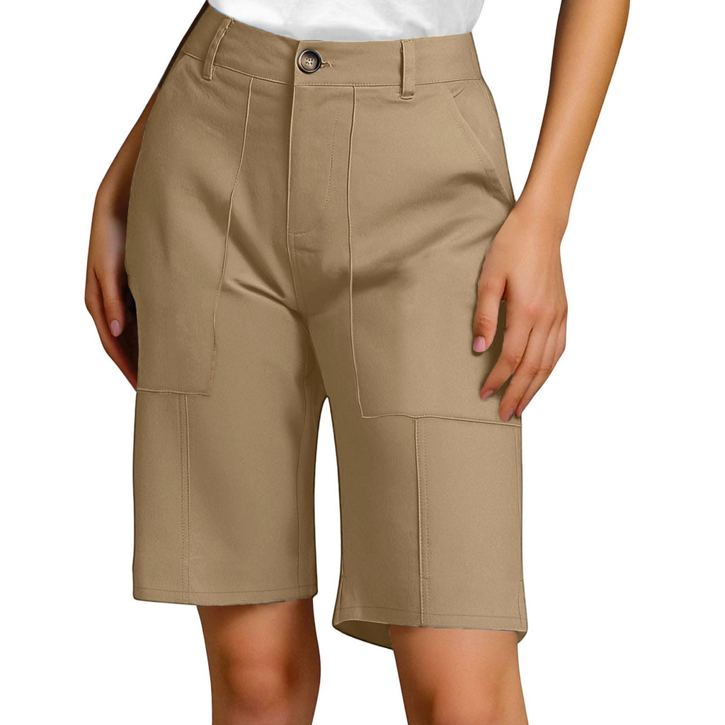 Été Femmes en plein air léger respirant Vêtements de travail Longueur moyenne droite Couleur solide Fiv